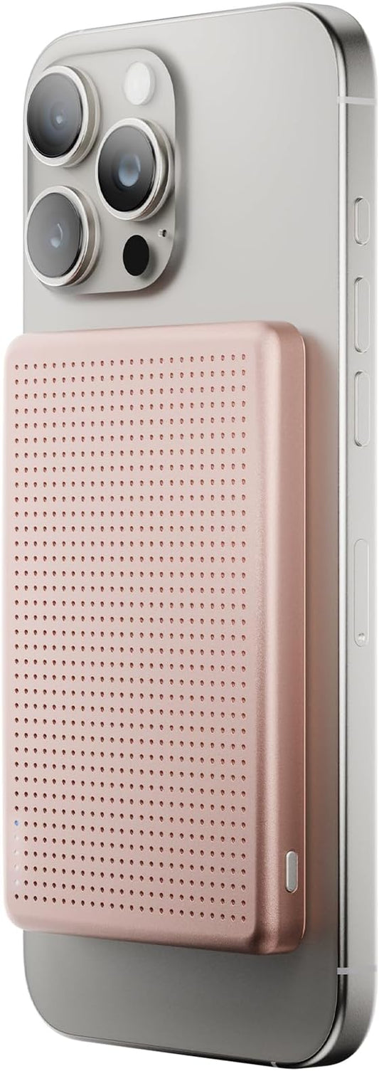 Native Union Active Power Bank | Magnetic - MagSafe Compatible 5000mAh 15W Portable Charger - USB-C Cable Included - Compatible with iPhone Air, 17, 17 Pro, 17 Pro Max, AirPods Pro 3 & More (Apricot)