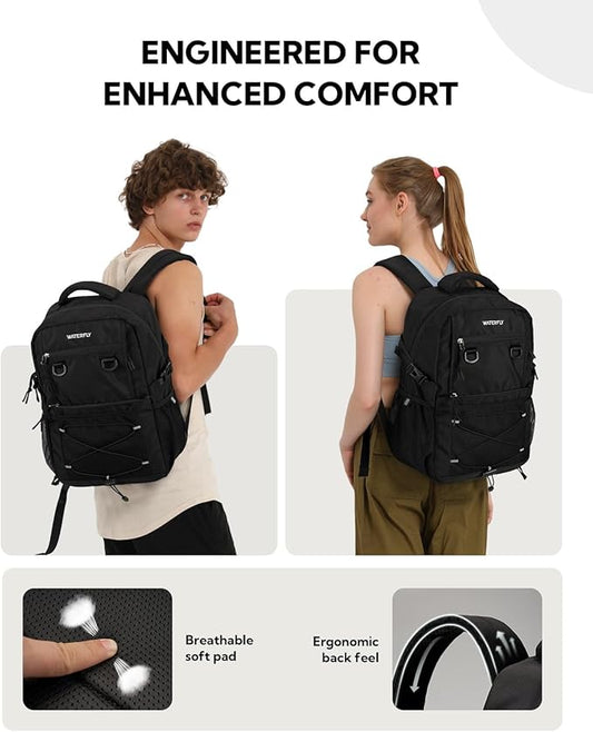 WATERFLY Travel Hiking Casual Backpack: 22L Lightweight Everyday Outdoor City Daypack College Bookbag for Women Men