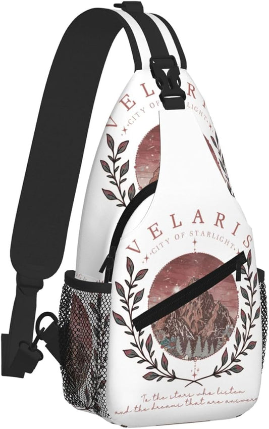Velaris City Of Starlight Crossbody Bag Trendy Sling Bag Bakpack Casual Chest Bags Daypack For Hiking Walking Travel Running(2)