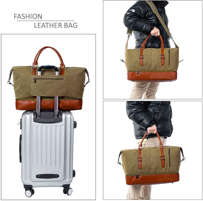Weekender Overnight Bag Carry On Bag Travel Bag with Shoe Pouch