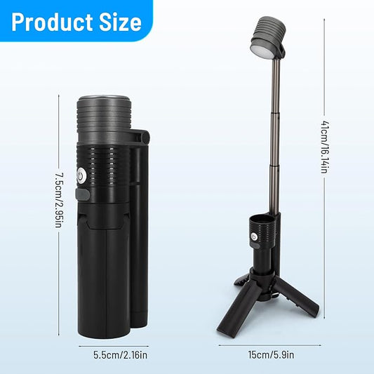 Telescopic Camping Lights, Portable Rechargeable Flashlight with SOS Mode, Magnetic Handheld LED Flashlights for Home Emergencies Camping