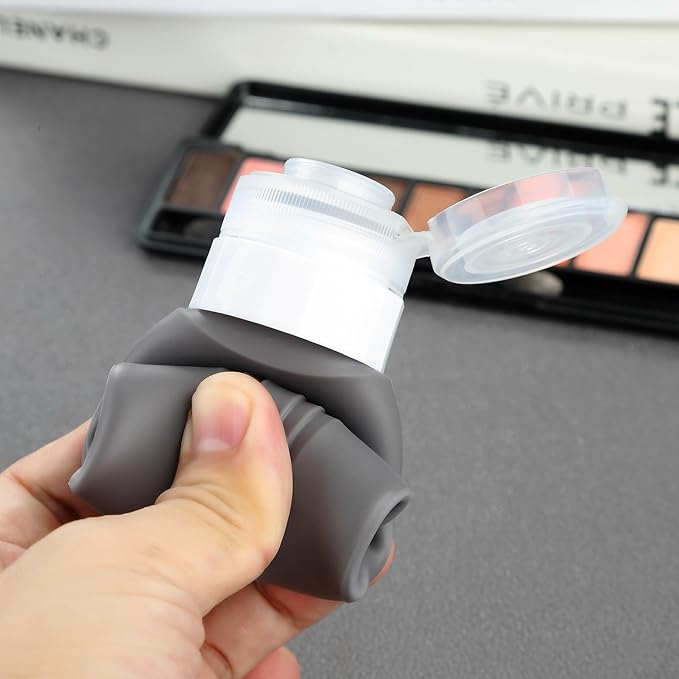 Travel Bottles for Toiletries, Tsa Approved 3oz Travel Size Containers BPA Free Leak Proof Refillable Liquid Silicone Squeezable Travel Accessories for Shampoo Conditioner Lotion (4 Pack)…