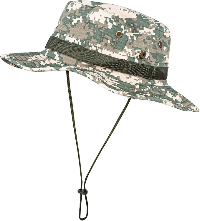 Sun Hats for Men Women Boonie Hat UPF 50+ Bucket Hat Wide Brim UV Protection Fishing Hiking Safari Outdoor Hats