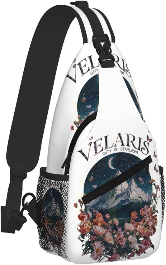 Velaris The City Of Starlight - The Night Court Fantasy Aesthetic Crossbody Bag Trendy Sling Bag Bakpack Casual Chest Bags Daypack For Hiking Walking Travel Running(4)