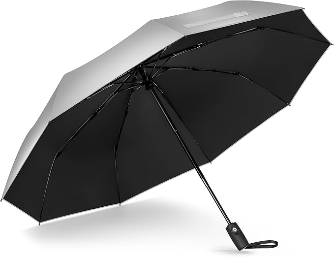 NINEMAX UV Umbrella for Sun Protection UPF 50+, 46 Inch Travel Compact Sun Umbrellas UV Blocking Small Auto Open Personal Portable for Walking