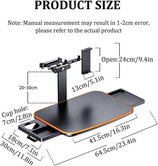 Portable Car Backseat Laptop Desk Car Seat Table Tray,Adjustable Seat Back Snack Tray for Car,Folding Telescopic Auto Food Trays Desk for Car Workstation,Passenger Seat Tray f Traveling.(Style2)
