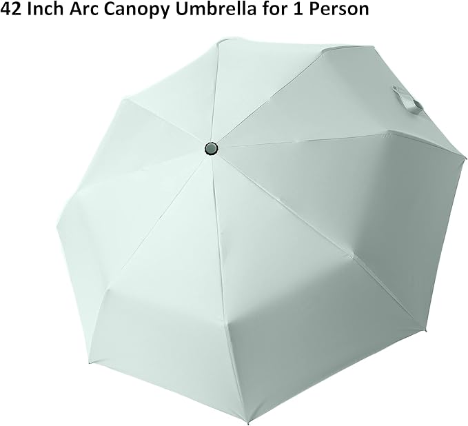 BAODINI Small UV Protection Travel Umbrella Compact for Rain and Sun UPF 50+ Windproof Portable 42 inch Umbrella for Women and Men