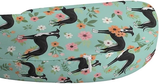 Premium Memory Foam Travel Pillow, Italian Greyhound U-Shaped, Head Support U-Shape for Bus Airplane Restful Sleep, Washable Breathable Cover