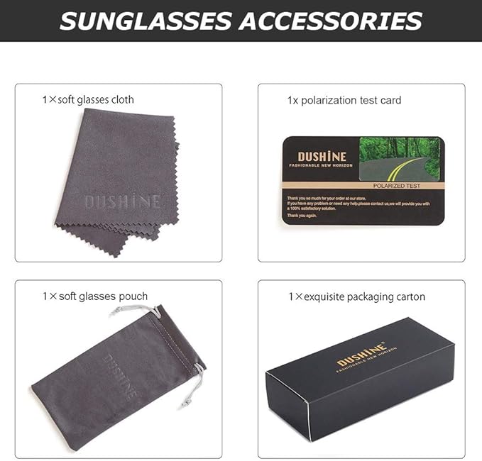 DUSHINE Polarized Sunglasses for Women Classic Retro Style UV400 Protection