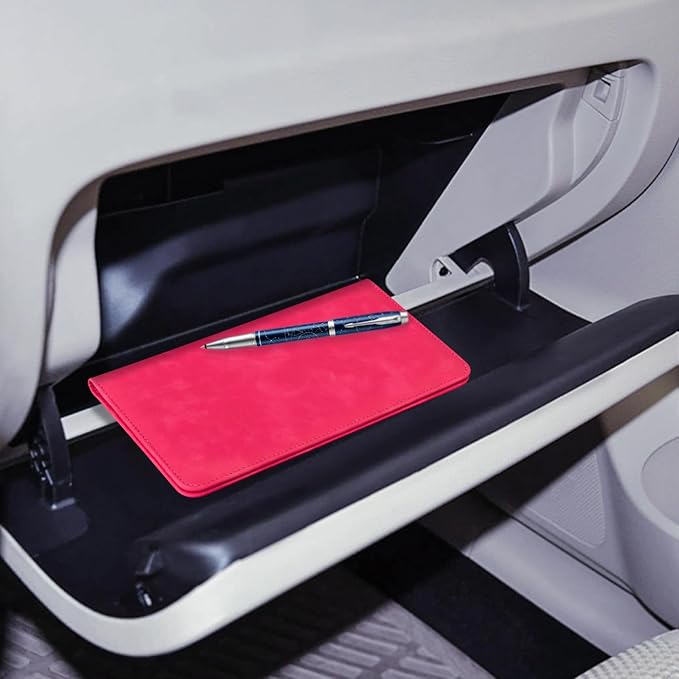 CoBak Car Registration and Insurance Holder - Vehicle Glove Box Car Organizer,Auto Truck Comparment Accessories Case with Magnetic Closure for Driver License,Cards