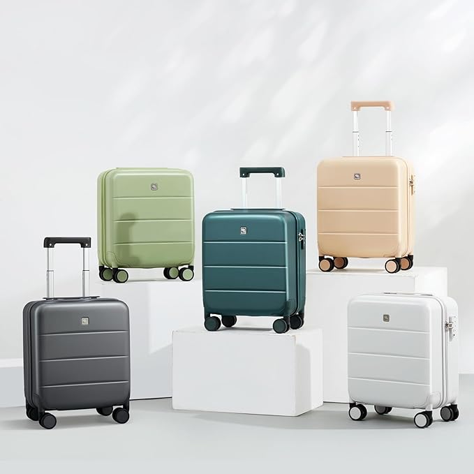 Hanke 16 Inch Underseat Carry On Luggage Hard Shell Suitcases with Wheels Mini Small Carry On Bag for Airline Approved TSA Luggage Lightweight Travel Suitcase(Graphite Grey)