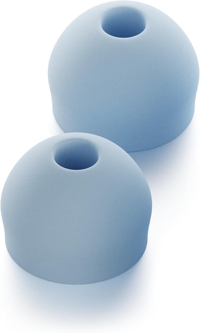 CURVD Earplug XXS Tips Replacement Set, Noise Reduction Replacements Soft Flexible Silicone Eartips for Earplugs, Earphones & Earbuds (Blue)