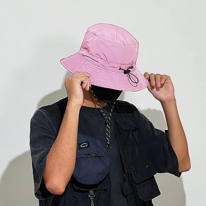 Waterproof Bucket Hat for Women and Men - UV Protection Beach Sun Hat Fishing Safari Boonie Hat Rain Hat Adjustable Packable