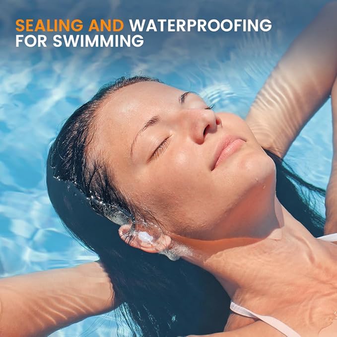 Silicone Ear Plugs for Sleeping Swimming,Reusable Moldable Noise Cancelling Earplugs for Shooting Range, Swimmers, Snoring, Airplanes, Travel, Work, Studying, (16-Pillows) (White, Medium)