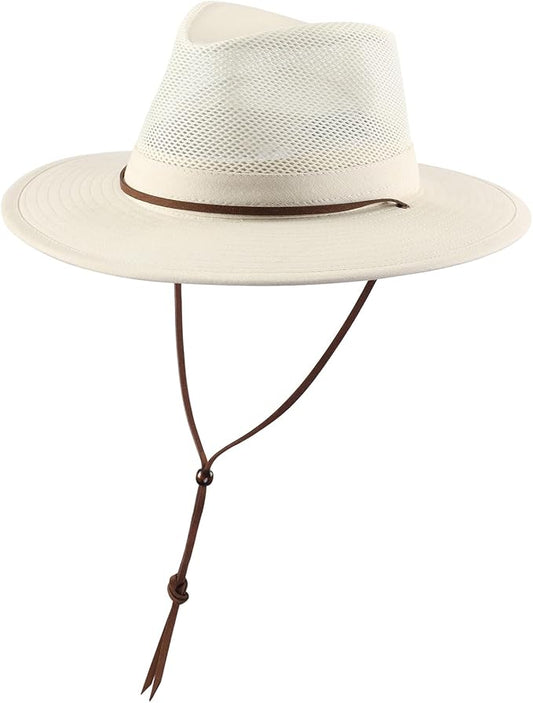Home Prefer Cotton Summer Fedora Hat Wide Brim Sun Hats for Men Women UPF 50+ Sun Protection Cap for Fishing Hiking