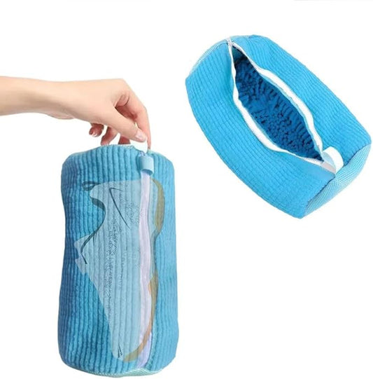 Shoe Washing Machine Bag, Shoe Laundry Bags for Washing Machine, 2 Pcs Snkear Shoe Washing Bag, Laundry Shoe Bag for Washer and Dryer, Reusable Shoe Washing Bags (Blue)