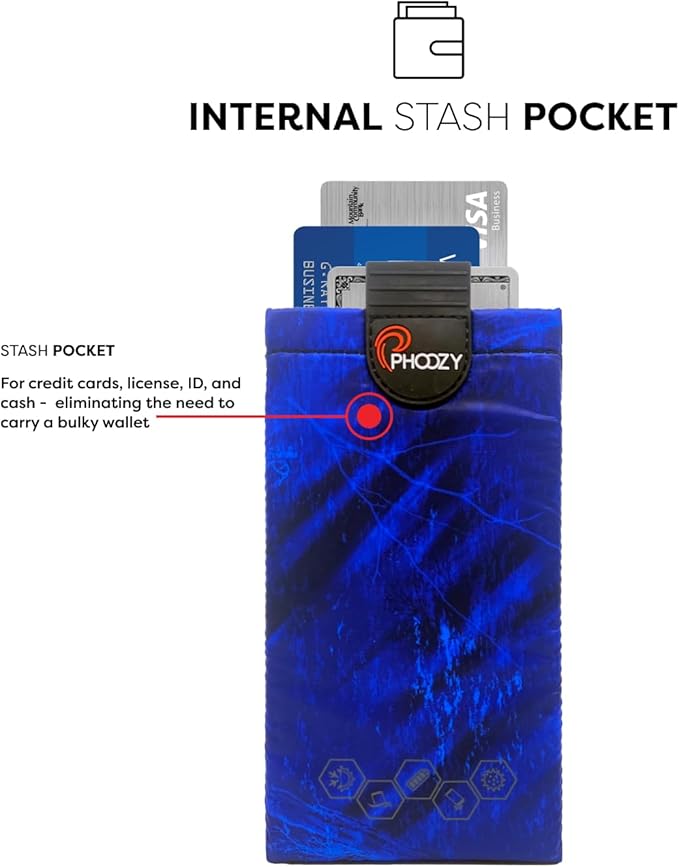 PHOOZY XP3 Ultra-Durable Thermal Phone Case for Extreme Cold | Insulated Phone Case Extends Battery Life 4X | Snowboard & Ski Gear | As Seen on Shark Tank | Large- Blue