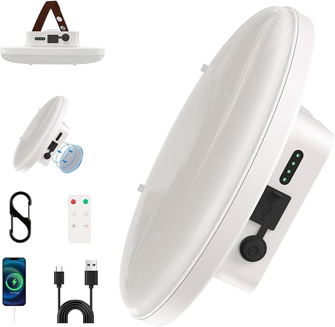 16500mAh Camping Tent Light, 4000LM 3 Color Lighting Modes IPX5 Waterproof Led Hanging Tent Lantern Rechargeable Emergency Portable Magnet Outdoor Wireless Camping Lights