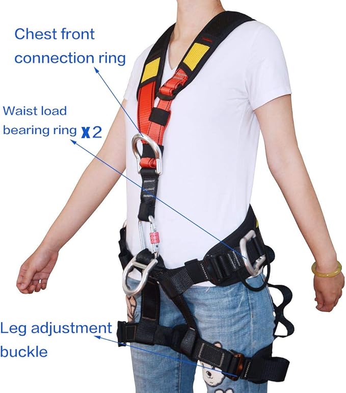 HeeJo Climbing, Rock Climbing, Safety seat belt for Rappelling Fire Rescuing Tree Climbing Gear