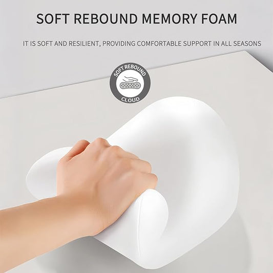 2 Pack Car Neck Pillow, Soft Car Headrest Pillow for Driving with Adjustable Strap (Black)