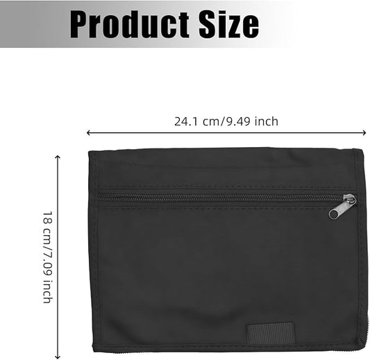 Car Registration and Insurance Holder, Glove Compartment Document Holder Owners Manual Case, Zippered Pouch Multi-Pocket Glove Bag Interior Car Accessories for Driver License, Card
