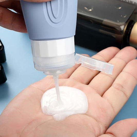 16 Pack Travel Bottles for Toiletries, Oversize 6oz Silicone Travel Containers jar for Toiletries, Leak Proof Refillable Liquid Shampoo And Conditioner Travel Essentials toiletry Bottles