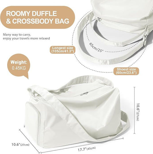 Large Gym Bag with Shoe Compartment, Workout Sport Duffle Bag for Women Travel, Waterproof Shoulder Overnight Bags Lightweight Carry on Tote Bags for Swim, Yoga, Dance