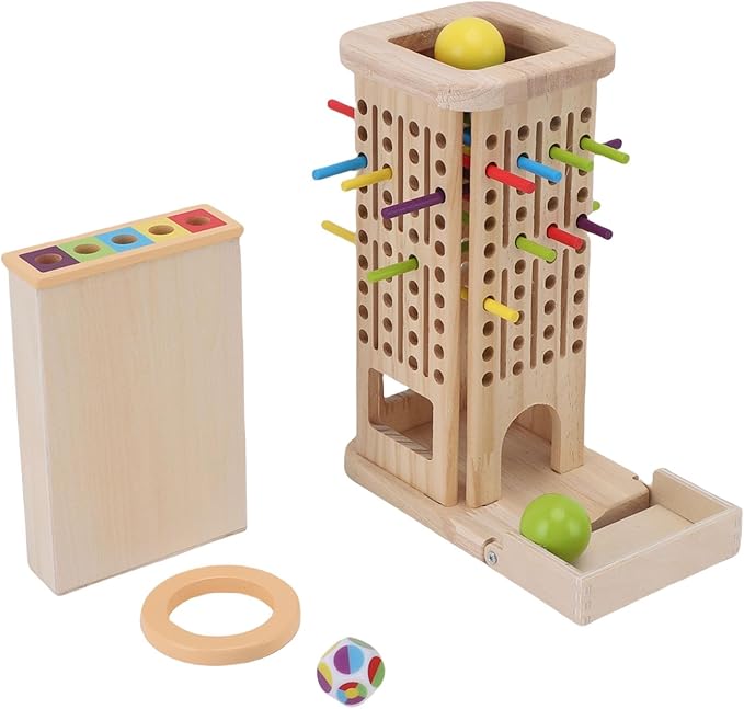 Game Wooden Board Games, Math Counting, Fine Motor Skills Toy,Family Travel Game, Educational Gift for Boys and Girls