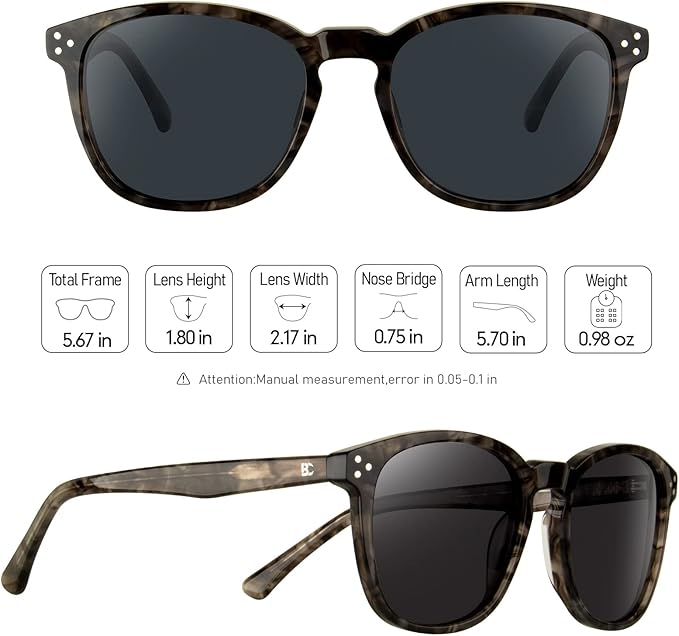 Polarized Sunglasses For Women UV - Protection Womens Trendy Fashion Large Shades With Acetate Frame BC2110