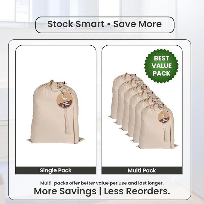 LFH Home Cotton Canvas Extra Large Laundry Bag with Handle, Heavy Duty Drawstring Closure Washable Laundry Bags School Travel, Home, Hotel, College Dorm, Organizer Sack, 28x36-Natural Thanks Giving