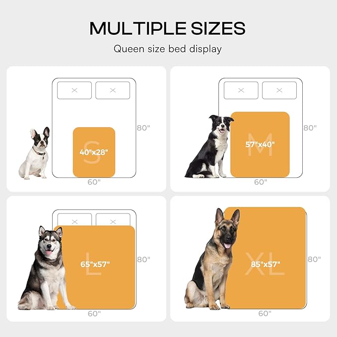 Luciphia Waterproof Pet Blankets Whith Paw Print for Couch Sofa Bed Cover, Liquid Pee Proof Soft Fluffy Dog Blanket Washable, Reversible Furniture Protection Puppy Cat, Khaki, Small(40" x 28")