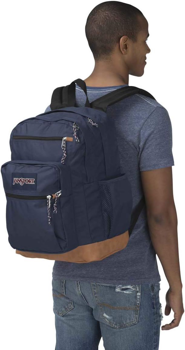JanSport Cool Backpack, with 15-inch Laptop Sleeve - Large Computer Bag Rucksack with 2 Compartments, Ergonomic Straps, Navy