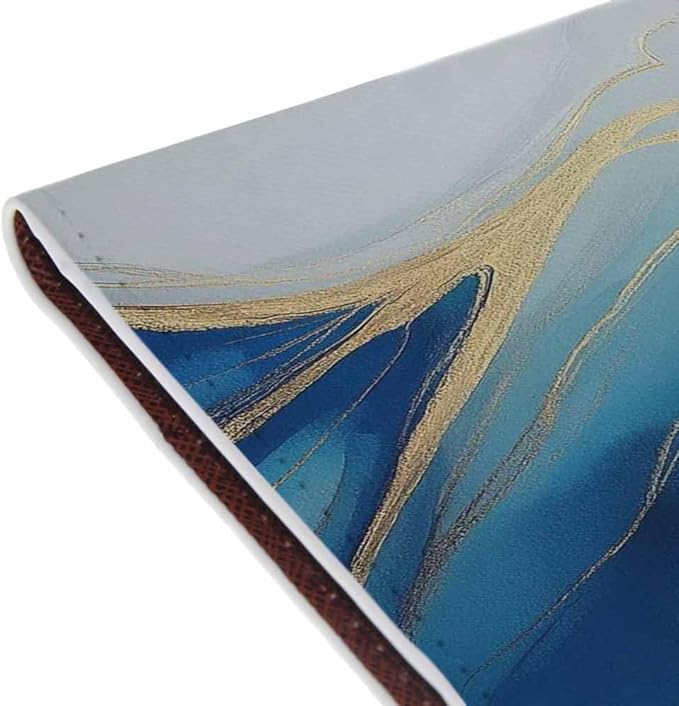 Marble Passport Holder for Travel Luxury Abstract Fluid Art Painting PU Leather Passport Cover Wallet Cute Passport Card Holder for Women and Men
