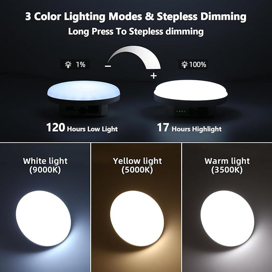 16500mAh Camping Tent Light, 4000LM 3 Color Lighting Modes IPX5 Waterproof Led Hanging Tent Lantern Rechargeable Emergency Portable Magnet Outdoor Wireless Camping Lights