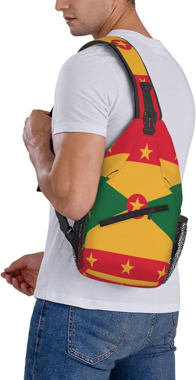 Grenada Flag Sling Bag Multipurpose Crossbody Sling Backpack Travel Cycling Hiking Shoulder Bag For Women Men