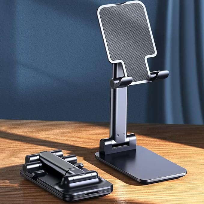 2 Pcs Cell Phone Stand, Adjustable Angle Height Phone Stand for Desk, Foldable Portable Phone Holder for iPhone 14/13/12/Smartphones