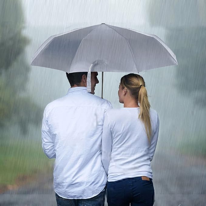 TradMall 4 Pack Travel Umbrella Windproof Portable 46 Inches Large Canopy Ergonomic Handle Auto Open & Close