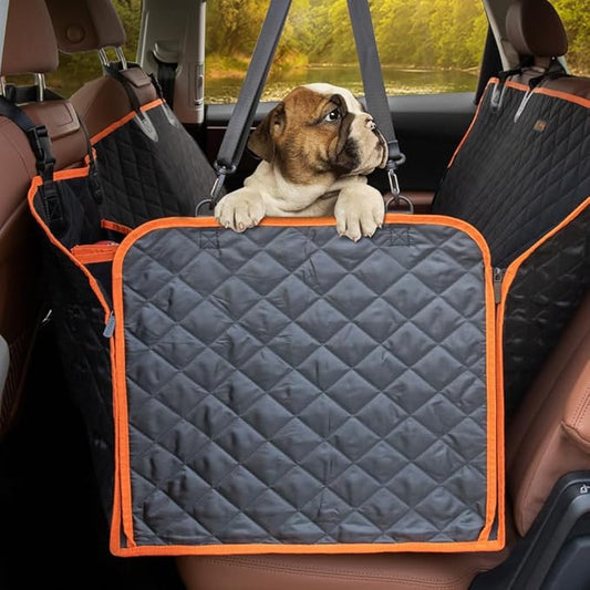 iBuddy Dog Car Seat Covers 100% Waterproof, Dog Seat Cover with Side Flaps from Scratching, Pet Seat Cover for Back Seat of Car/SUV/Truck Machine Washableβ¦