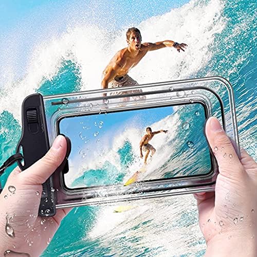 Sriyso Floating Universal Waterproof Phone case 2 Pack-Up to 7.0",Adjustable Lanyard Phone Pouch,Cellphone Dry Bags for Vacation Beach Pool Kayak Cruise Travel Essentials(Blue