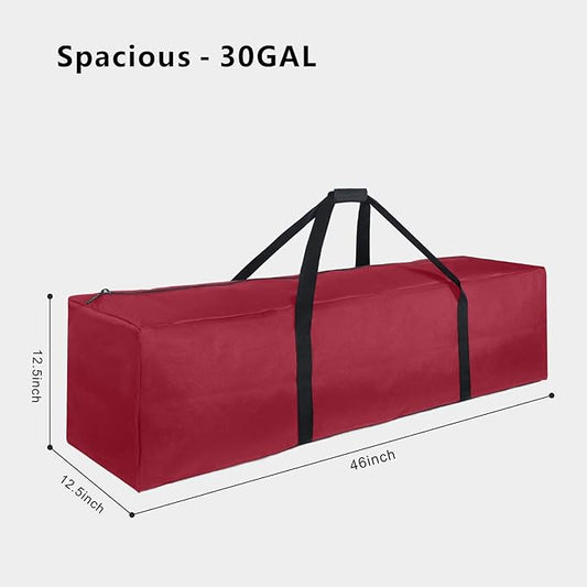 TOPDesign 46 Inch Extra Large Zippered Duffel Bag for Travel Camping Sports Equipment Storage, Waterproof Foldable Luggage Bag with Padded Handles