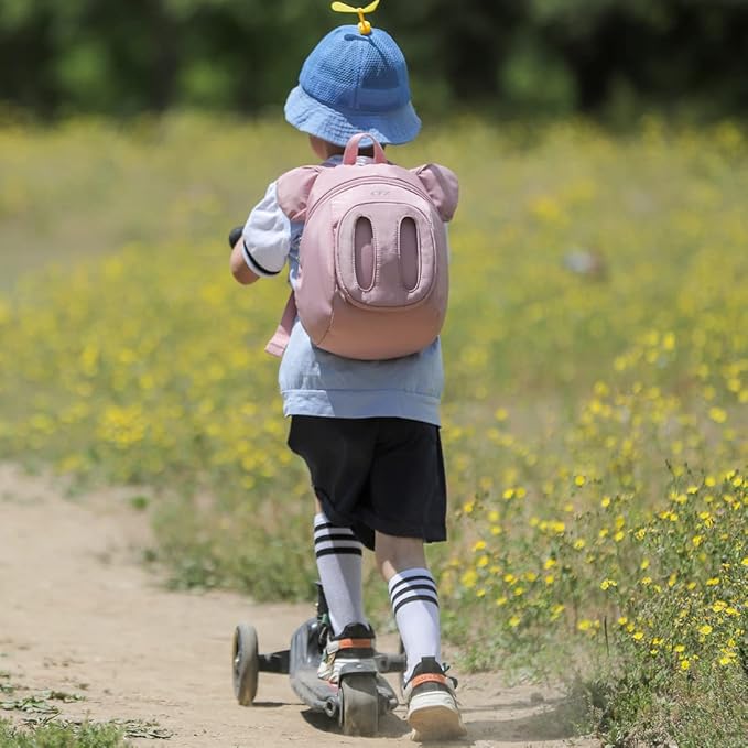 CFX Toddler Backpack Leash, Anti Lost Toddler Leash with Safety Handle, Attractive child leash((Flying Pig))