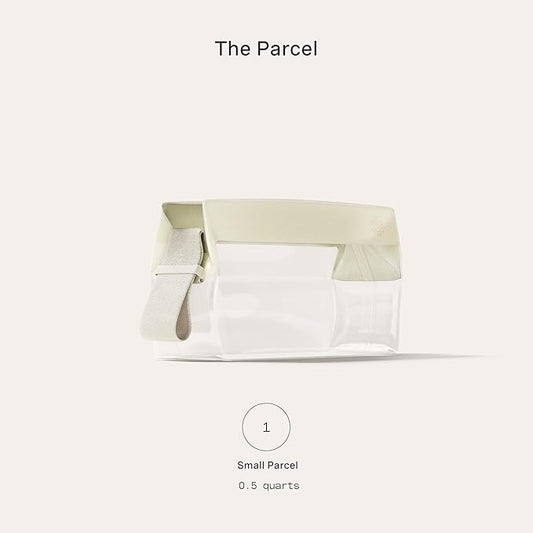 Cadence Parcel - Clear Kit with Magnetic Closure - Durable and Leak-Resistant Travel Toiletry Kit - TSA-Compliant & Modular Design - Hygiene Bag for Travel Essentials - .5 Qt - Pebble