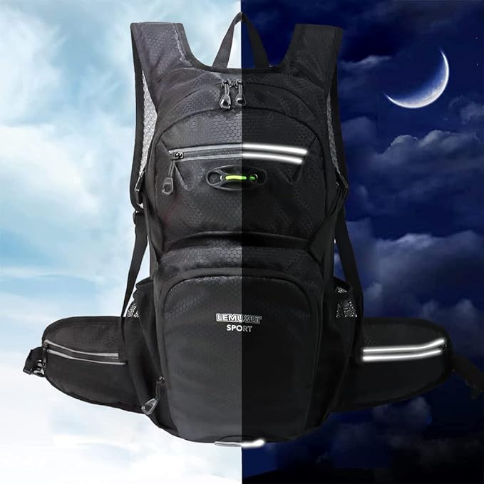 Hiking Daypack Waterproof Biking Backpack 15L Lightweight Durable Backpack for Ski Snowboarding Running MTB Cycling