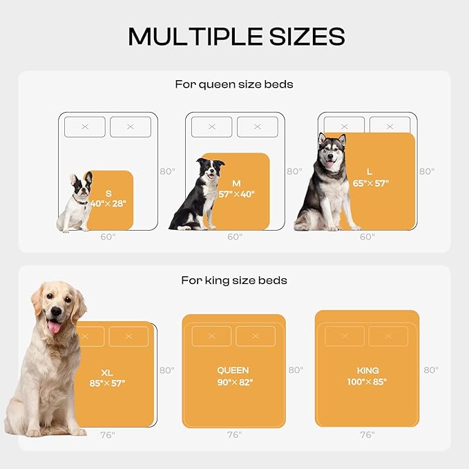 Luciphia Waterproof Pet Blankets for Couch Sofa Bed Cover Cat Liquid Pee Proof Washable Soft Fluffy Large Dog Blanket Reversible Furniture Protection Puppy Grey Paw Thicken X-Large(85" x 57")
