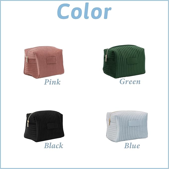 Personalized Makeup Bag with Name, Custom Velvet Cosmetic Bag for Women, Travel Toiletry Bag, Cosmetic Organizer Bag, Makeup Pouch, Bridesmaid Makeup Bag, Bachelorette, Gift for Girl Birthday, Wedding