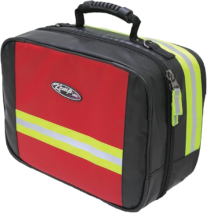 Kemp USA Fluid-Resistant Tarpaulin Responder Bag With Medication Pouches