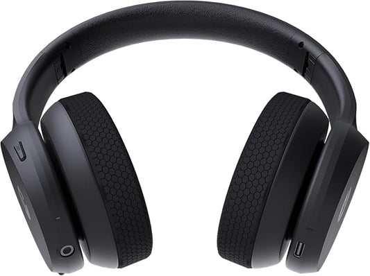 Raycon Fitness Headphones - Wireless Over-Ear-Headphones with 45 Hours of Battery, Active Noise Cancellation, Awareness Mode, 3 Quick Swap Ear Cushions, IPX4 Water Resistance (Black)