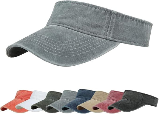 Sport Sun Visor Hats Cotton Ball Caps Empty Top Baseball Sun Cap for Men Women