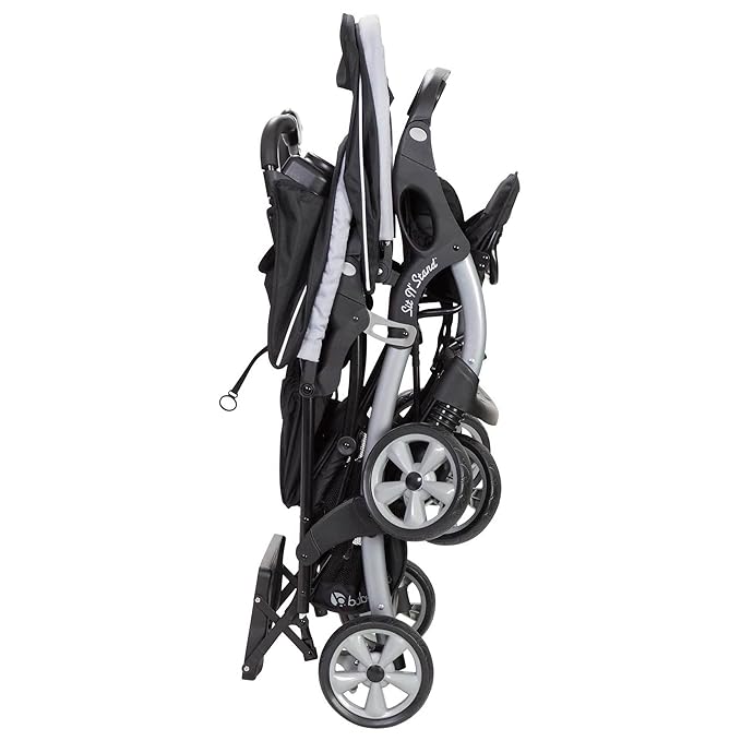 Baby Trend Infant and Toddler Double Stroller & Car Seat Combo, 2 Pc Set, Stormy - Portable and Lightweight Stroller Duo and Car Seat Travel System Tandem