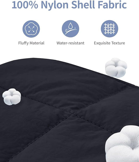 Narwey Puffy Makeup Bag for Travel Women Girl, Quilted Makeup Bag Cosmetic Bag, Cute Puffer Make Up Organizer Bags, Travel Toiletry Bag Toiletries (Black)